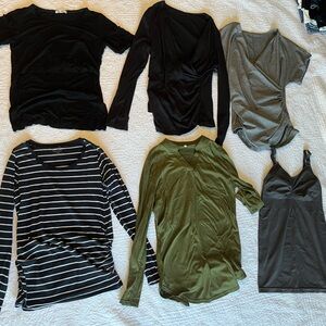 Maternity LOT medium pants and tops (nursing friendly shirts!)